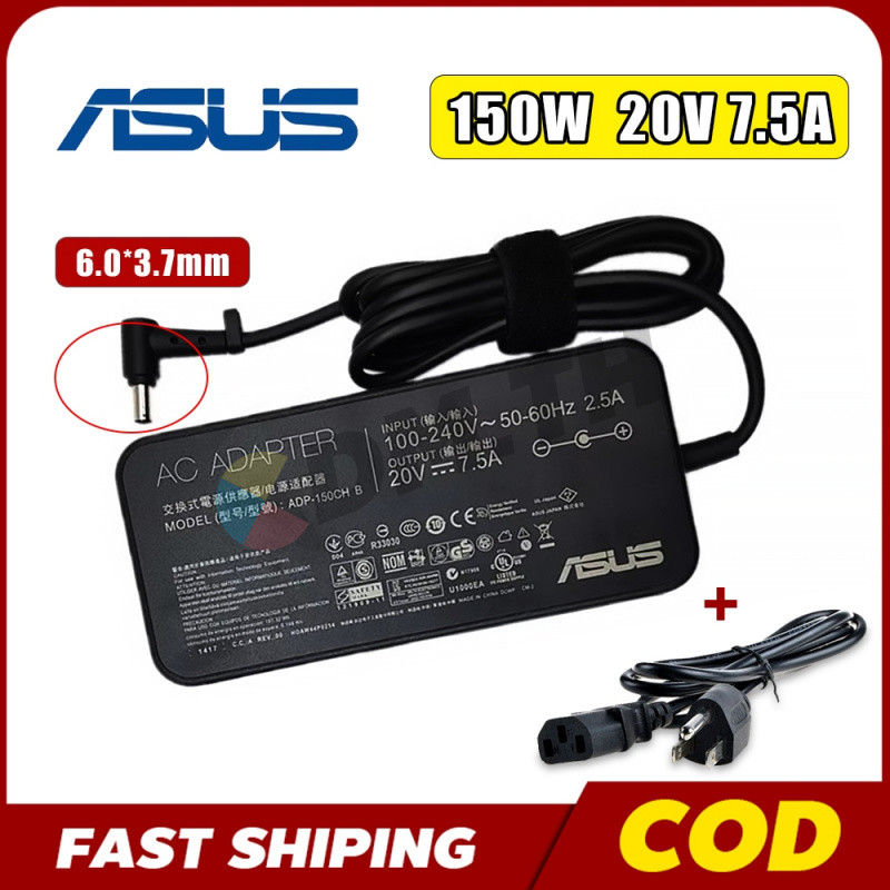 สายชาร์จ Asus ของแท้ 20V 7.5A 150W หัว 6.0 * 3.7 มม TUF Gaming FX505D Notebook Adapter อะแดปเตอร์ไฟฟ