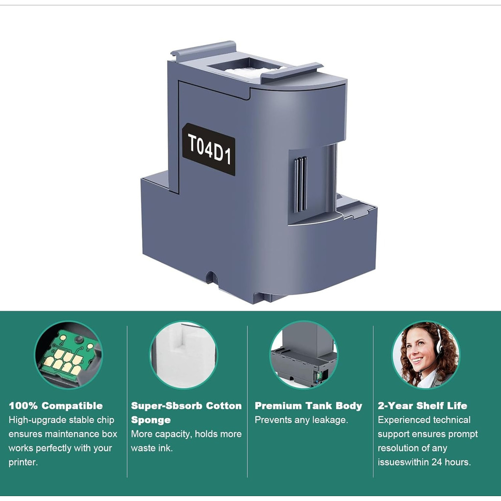 กล่องซับหมึก รุ่น T04D100 EPSON L4150 L4160 L4163 L4165 L4260 L4266 ET-2750 2756 2760