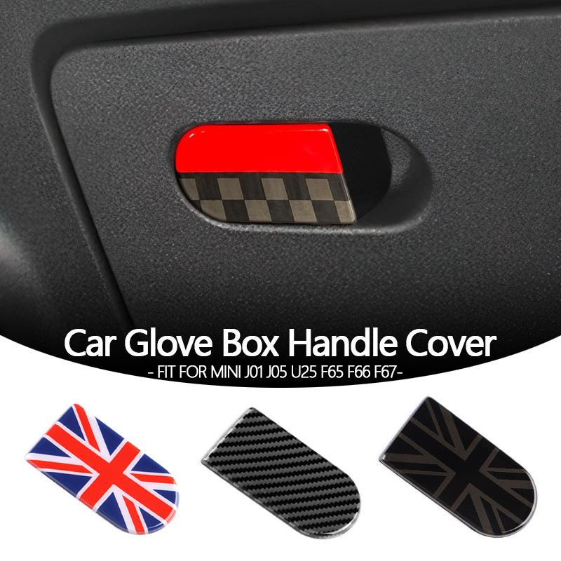 1PC รถถุงมือกล่องจับตกแต่งสติกเกอร์สําหรับ MINI U25 J01 J05 F65 F66 F67 ABS สติกเกอร์อุปกรณ์ตกแต่งภา