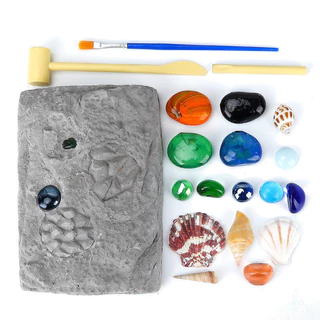 ของเล่นขุดอัญมณี ของเล่นทางโบราณคดี ของเล่นกล่องตาบอด ชุด DIY ทำมือ ของเล่นเด็ก