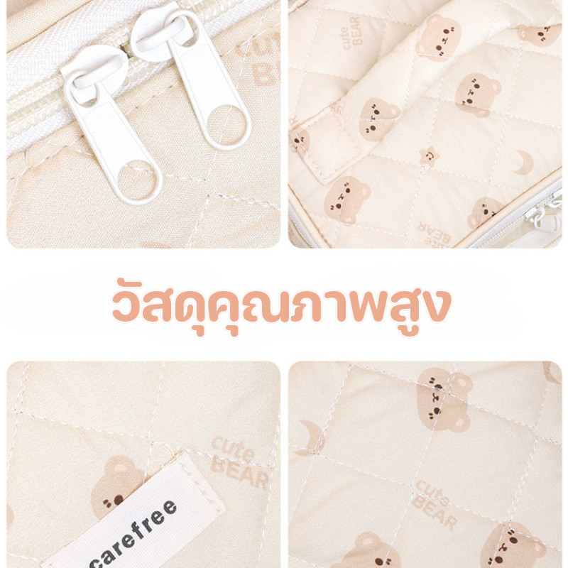 COD กระเป๋าเครื่องสำอางอเนกประสงค์ ความจุขนาดใหญ่ กระเป๋าเครื่องสำอางแบบพกพา แบ่งพาร์ติชัน น่ารัก ราคา ถูกที่สุด ดีลบีเคเค แกลเลอรีภาพที่ 6