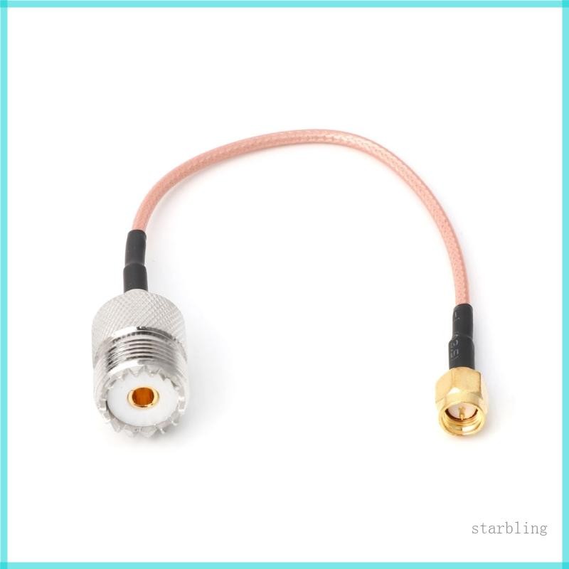 Star RG316 สายจัมเปอร์ Pigtail UHF SO239 หญิง PL259 ถึง SMA ชายปลั๊ก Crimp Adapter