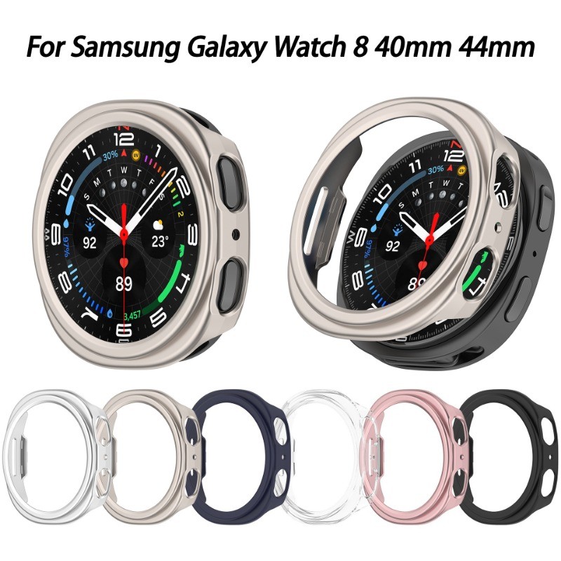 นาฬิกาป้องกันกรณีสําหรับ Samsung Galaxy Watch 8 40 มม.44 มม.SmartWatch Pc Hollowed Out เกราะป้องกันสําหรับ Samsung Galaxy นาฬิกา 8