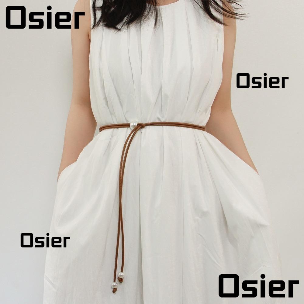 เชือกเอวกลมบางดีไซน์ OSIER ทำจากหนังคุณภาพ เพอร์เฟกต์สำหรับผู้หญิง