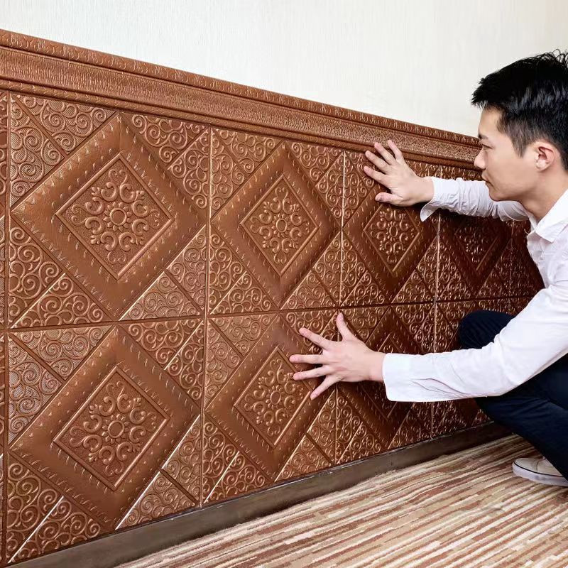 วอลเปเปอร์ติดผนัง ฝ้าเพดาน ที่ติดผนัง วอลเปเปอร์ 3D ผ้าติดผนัง แผ่นติดผนัง wallpaper ติดผนัง ห้องนอน ของแต่งห้อง แต่งห้องนอน ของแต่งห้อง แต่งห้อง ตกแต่งห้อง หัวเตียง ของแต่งบ้าน ติดผนัง ตกแต่งบ้าน ตกแต่งผนัง สติกเกอร์ โฟม แผ่นห้อง บัวติด ผนัง วิลเปเปอร์ผ - รูปที่ 4