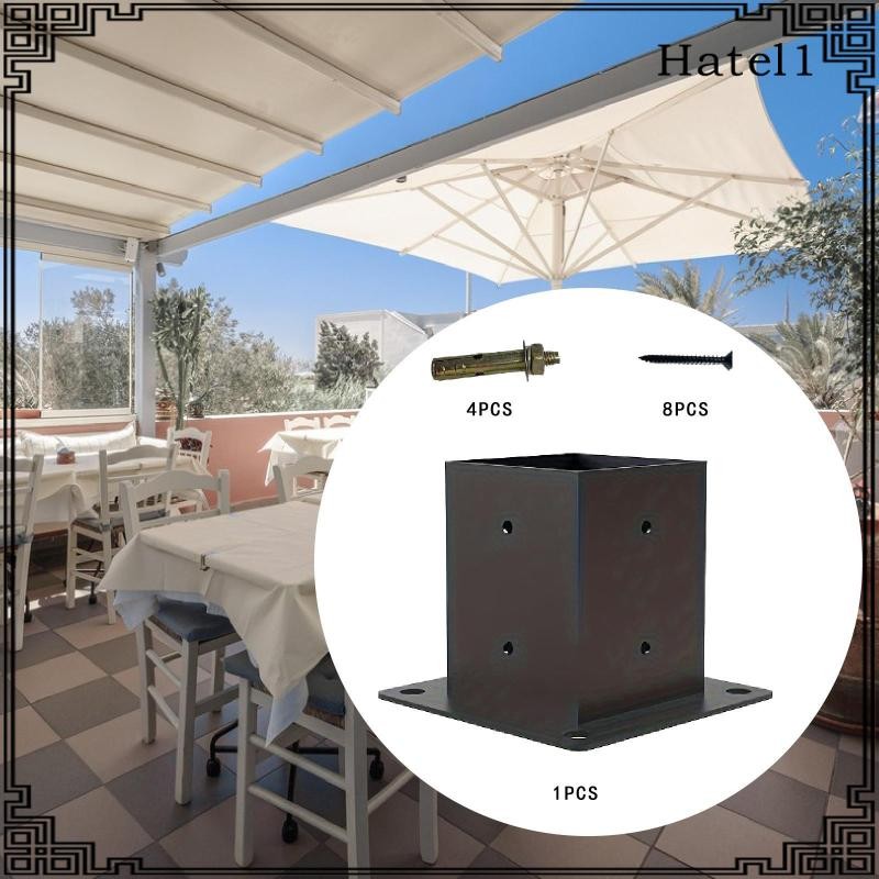[Hatel] Pergola Bracket Post Base Screw Hardware Woodworks Post Bracket Anchor Base for Courtyard DI