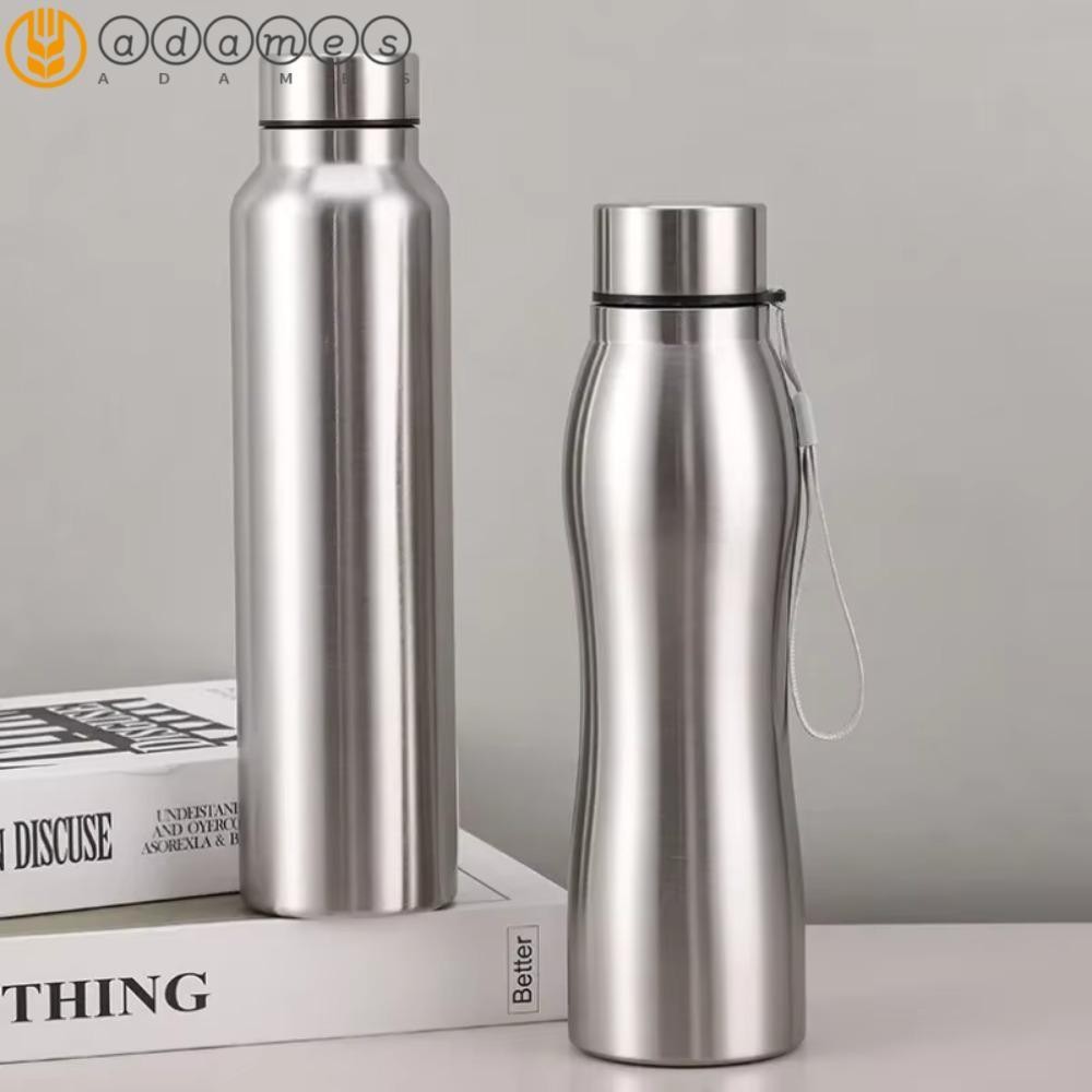 Adames ขวดน้ํากีฬา, สแตนเลส 1000Ml ขวดเครื่องดื่ม, ถ้วยน้ําชั้นเดียว Drop-proof กาต้มน้ําขี่จักรยานกลางแจ้ง