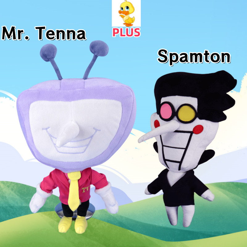 PLUS✨Deltarune✨Mr. Tenna Plush ตุ๊กตาการ์ตูน Spamton น่ารัก เกมตลก Deltarune Mr. Tenna Plushie ของขวัญของเล่นอ่อนสำหรับผู้ใหญ่และเด็กของขวัญคริสต์มาสฮาโลวีน