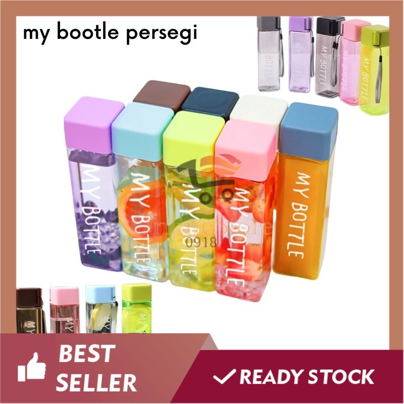 OS -D211- My bottle Square - My Bottle Square Square Color Plastic Drinking Bottle 500ml