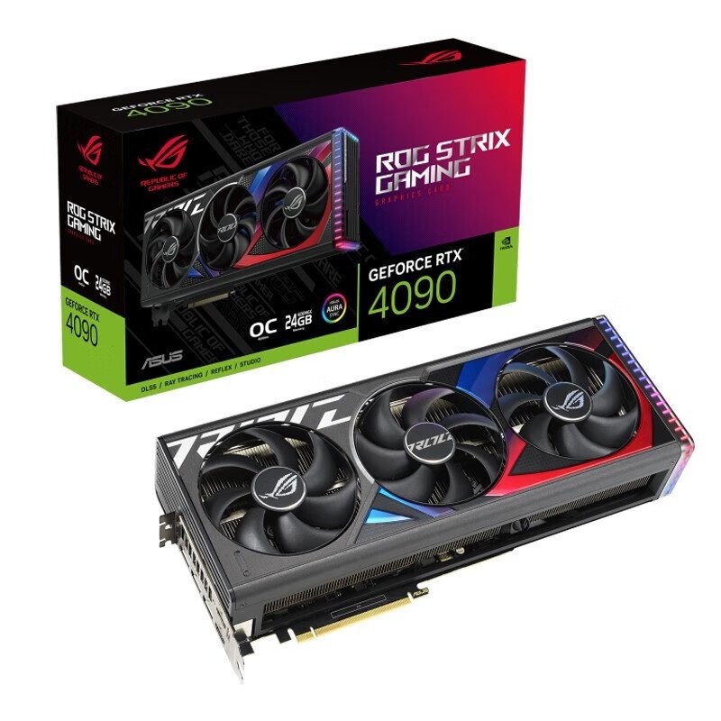 เหมาะสําหรับ Asus ROG RTX4090 O24G GAMING Design Reendering การ์ดกราฟิกอิสระรองรับ 4K