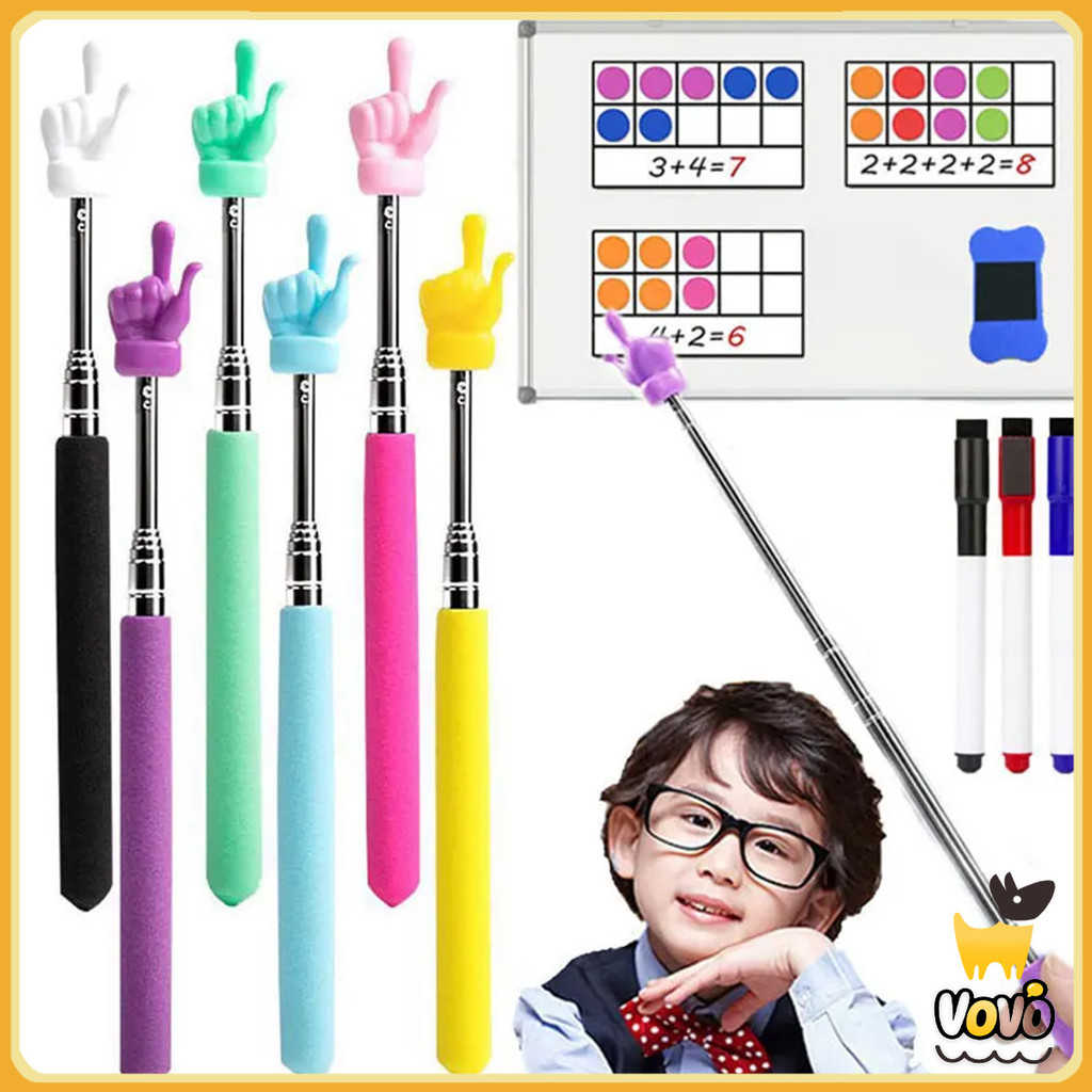 VoVo ไม้ชี้ไวท์บอร์ด ไม้ชี้นิ้วมือ การออกแบบนิ้ว pointer presentation แบบพกพา Teacher Pointer