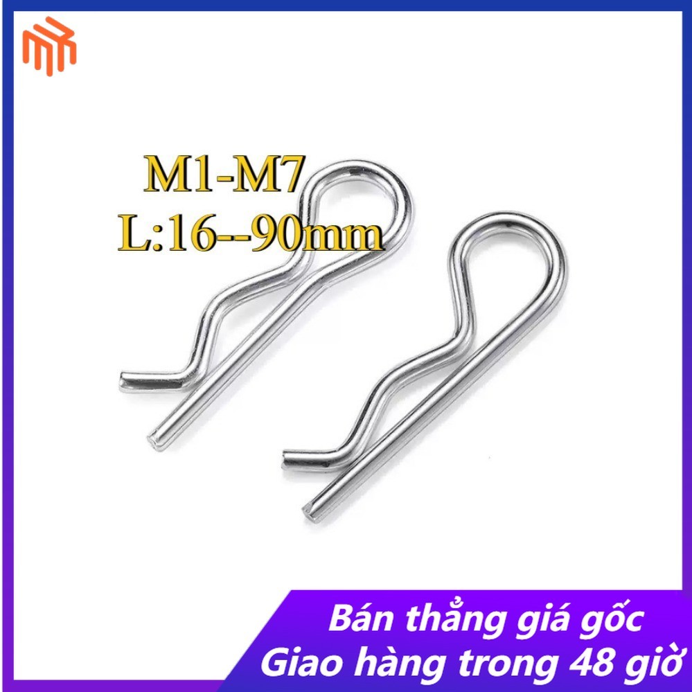 สปริงชุบสังกะสี R-Type Pin (เหล็ก 65Mn) M1/M1.2/M1.6/M1.8/M2/M2.5/M3M3.5-M7 (MX-VN)