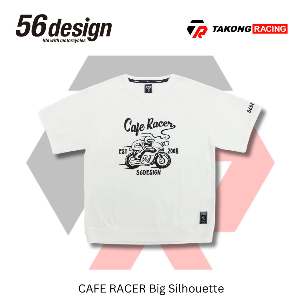 56DESIGN Casual - เสื้อยืด Cafe Racer Silhouette