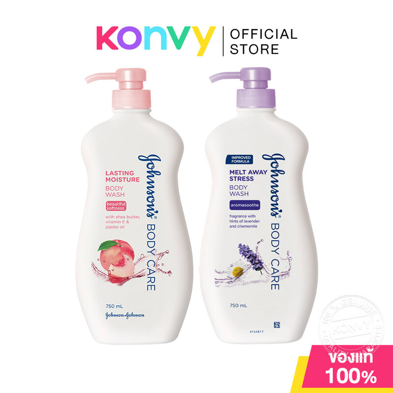Johnsons Body Care Body Wash จอห์นสัน ครีมอาบน้ำ 750ml (Lasting Moisture/Melt Away Stress)