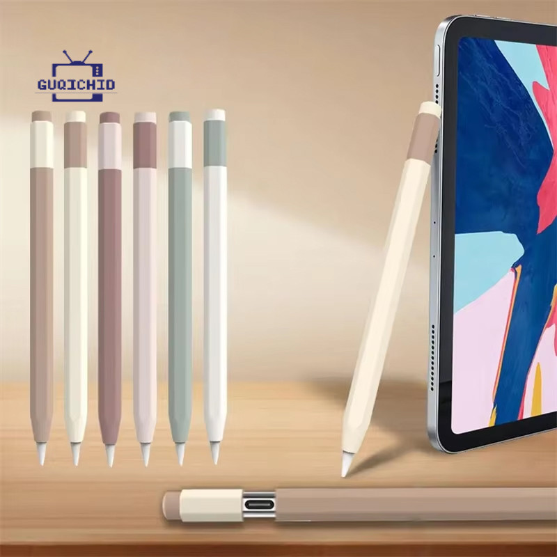 เคสซิลิโคนสำหรับ iOS Pencil USB-C เคสสีเจลลี่สีรุ้งไล่ระดับสีลูกกวาดปลอกปากกานุ่มกันตกเคสป้องกันแบบบางพิเศษ