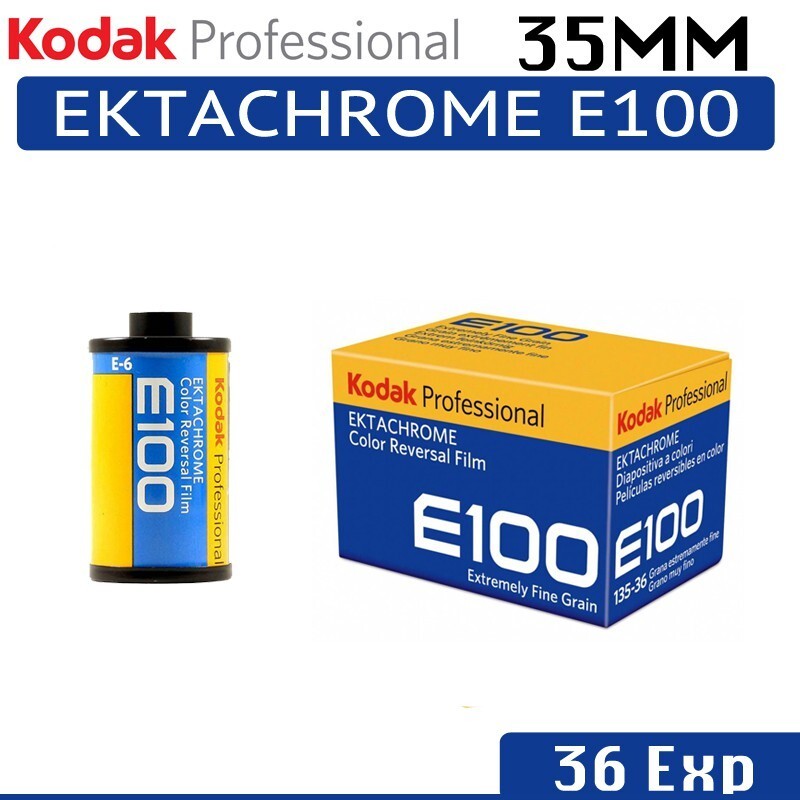 Kodak Professional Ektachrome E100 Color Reversal Transparency Slide Film ฟิล์มม้วน 35 มม. 36 แสง