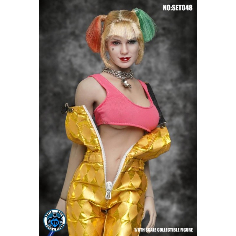 [Collection Boutique] Ready Stock SUPER DUCK SET048 1/6 Cosplay Series Harley Quinn Sling Dress