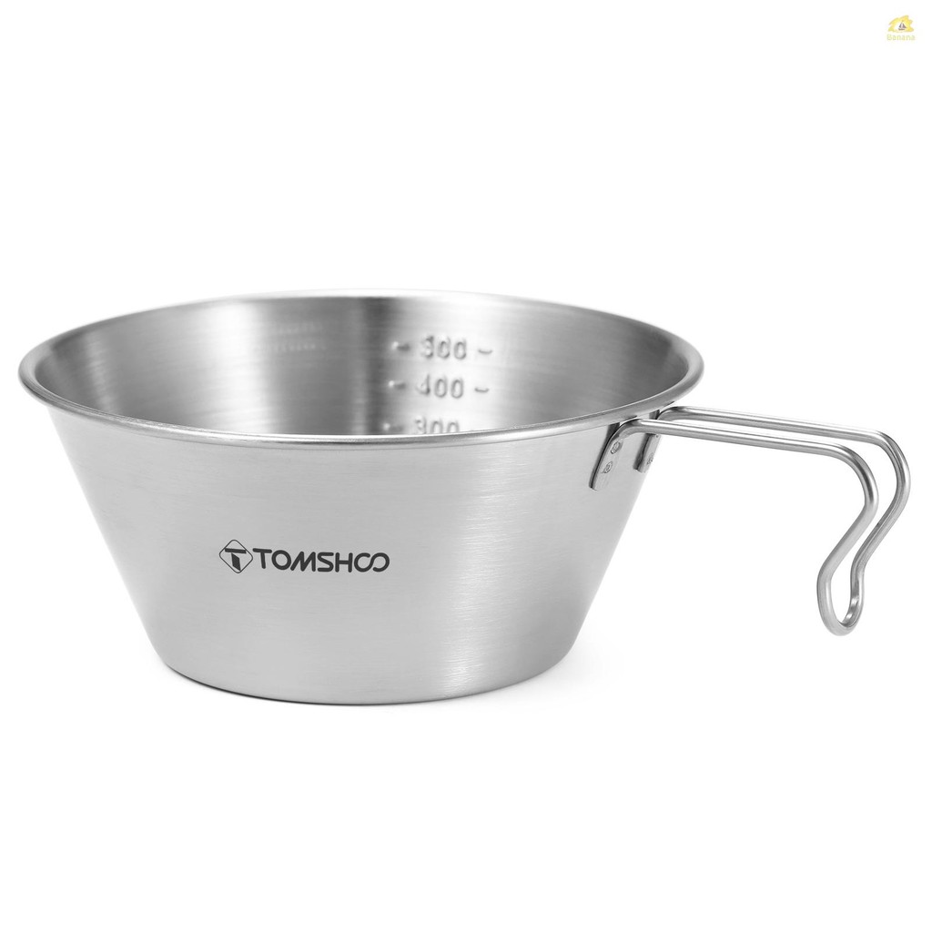 TOMSHOO ถ้วย Sierra สแตนเลส สำหรับการตั้งแคมป์และปิกนิค