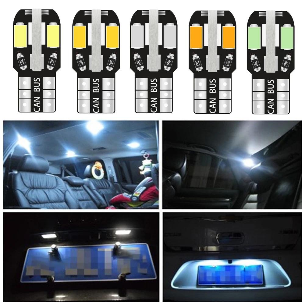 10PCS T10 Led Canbus ภายในรถหลอดไฟ CANbus Clearance ไฟสําหรับโคมไฟรถโดม Auto Wedge ด้านข้างป้ายทะเบี