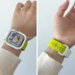 สายดับเบิ้ลโทน+เคสกันรอย เหมาะสําหรับ ฉันดู 49/46/45/44/42/41/40/48มม เหมาะสําหรับสมาร์ทวอทช์ 10/9/8/7/6/5/กับ/4/3/2/1