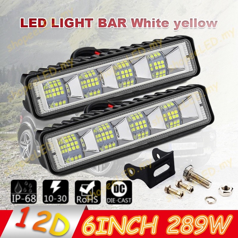 2PCS Wrok Light LED bar 12V 24V 54W 3030 LED 18SMD สําหรับรถบรรทุกรถแทรกเตอร์ SUV 4x4 รถ LED ไฟหน้า 