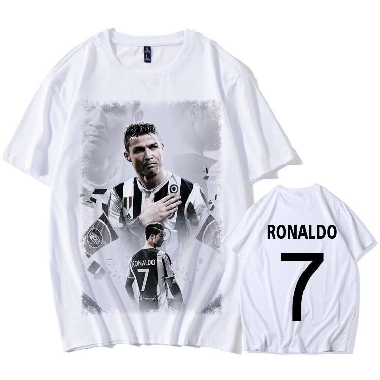 เสื้อยืดพิมพ์ลาย RONALDO 7 ทำจากผ้าฝ้ายแท้ระบายอากาศ