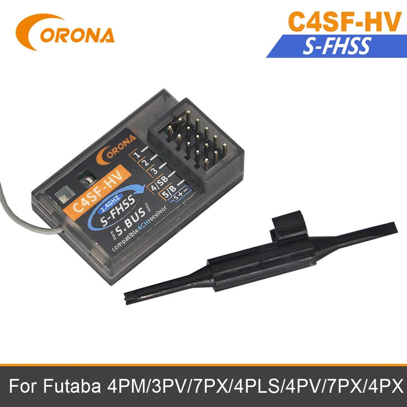 CORONA C4SF-HV S-FHSS/FHSS 2.4GHz ตัวรับสัญญาณ SBUS สําหรับ Futaba 4PM 3PV 7PX T14SG T8J T10J 4PX RC