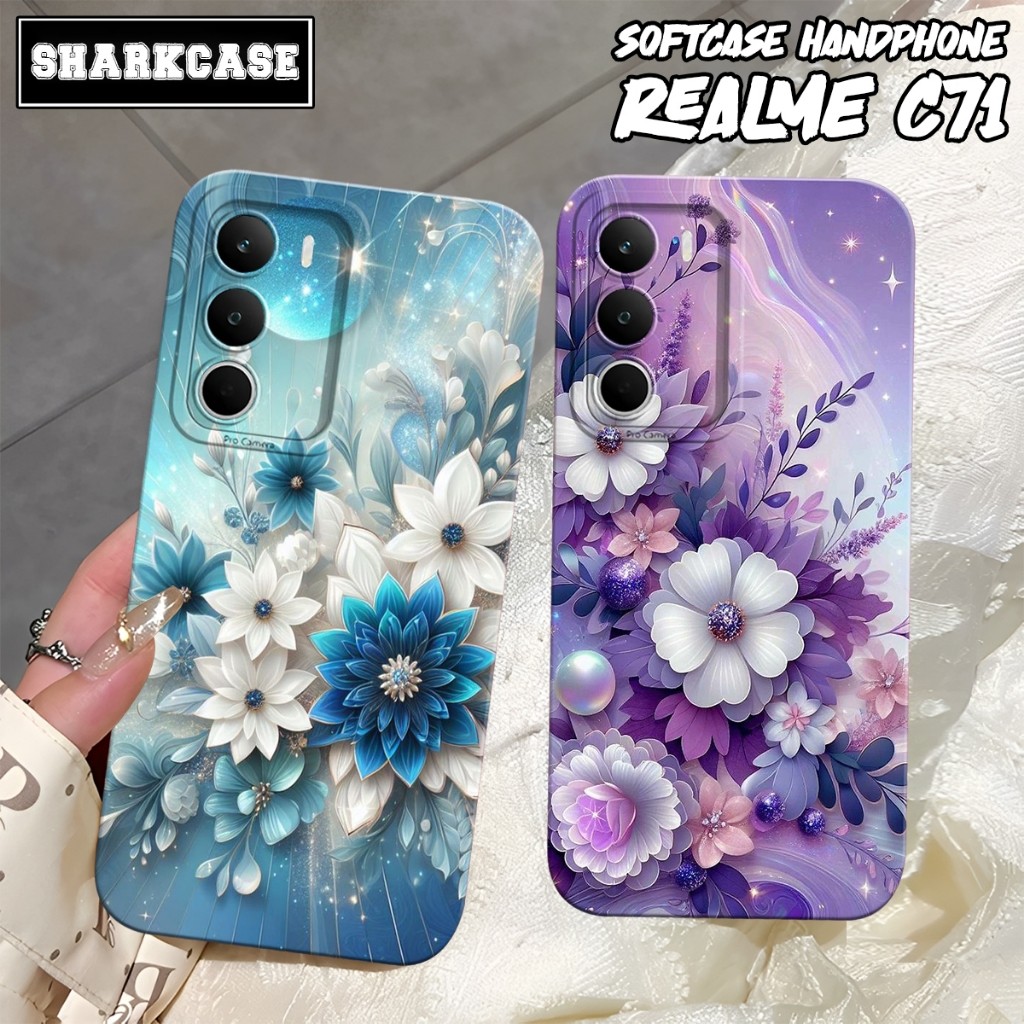Case Realme C71 4G 2025 / Realme C75 / Realme C75X - Contemporary Aesthetic Flower Motif - Softcase 