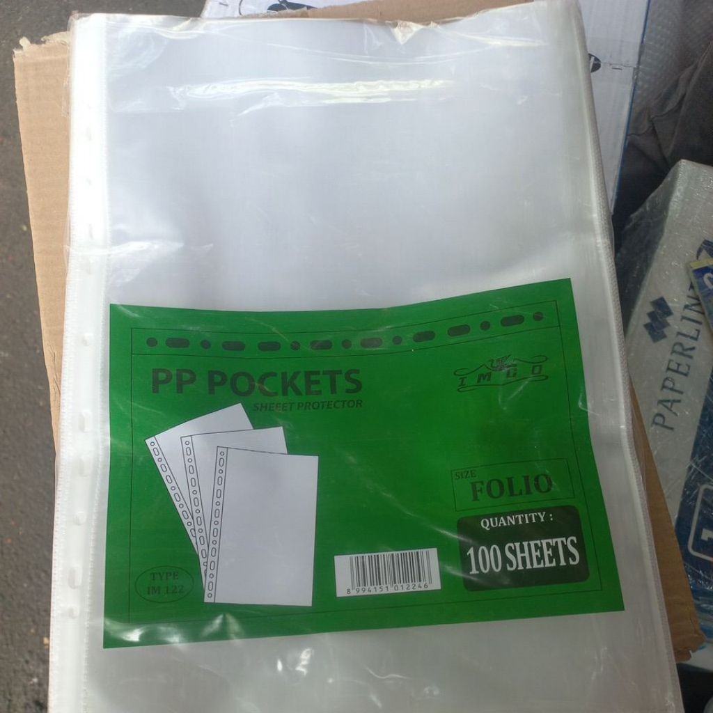 Pp Pocket / Sheet Protector F4 จํานวน 100 แผ่น