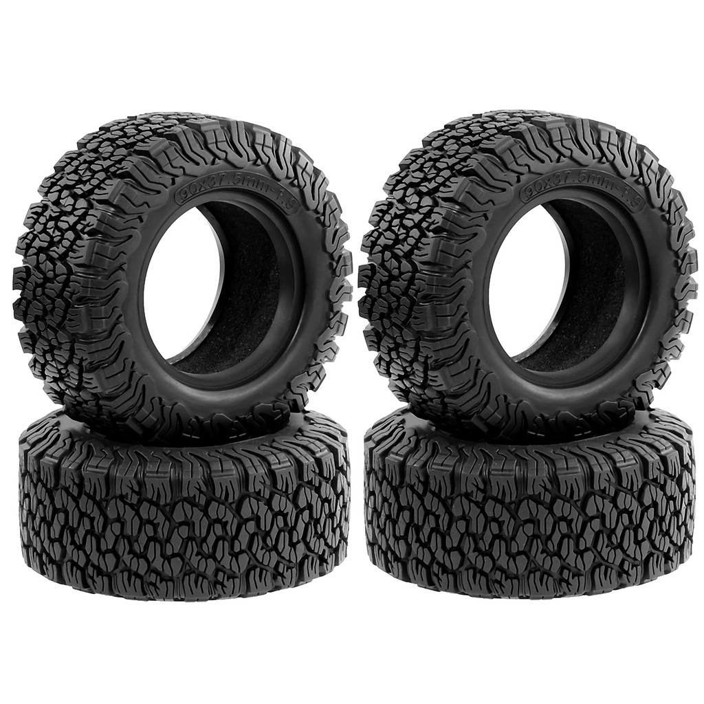 4 ชิ้น 1.9 นิ้ว 90*37 มิลลิเมตร Beadlock ล้อยางสําหรับ RC Crawler รถ Axial SCX10 รุ่นอะไหล่อัพเกรด - รูปที่ 5