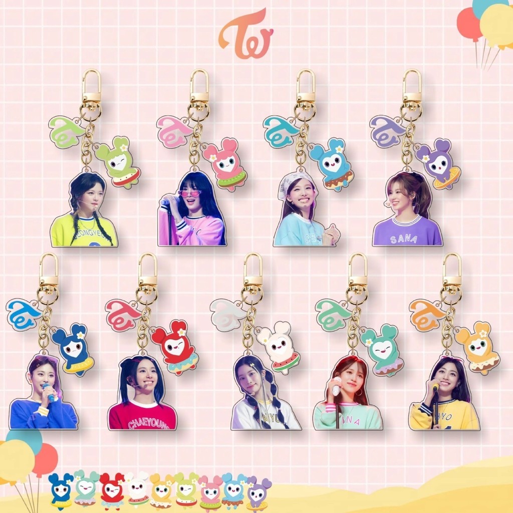 พวงกุญแจอะคริลิค TWICE | Gantungan Kunci Kpop Nayeon DIY กระเป๋า Charm Idol Merch