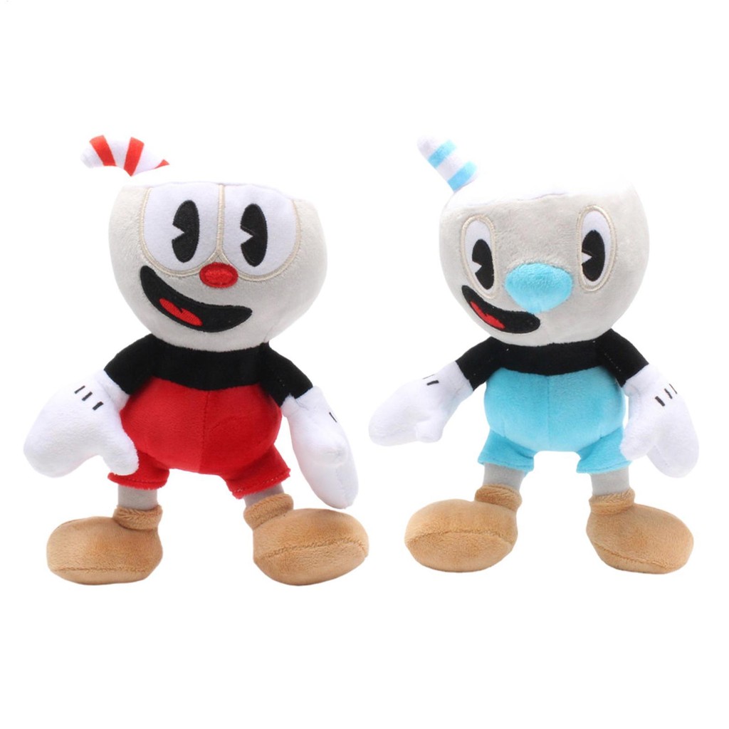 สําหรับ Cuphead แสดงการ์ตูนตุ๊กตา Plush สําหรับเด็กเกมสะสมตัวละครยัดไส้สมจริงการ์ตูนตุ๊กตา iath