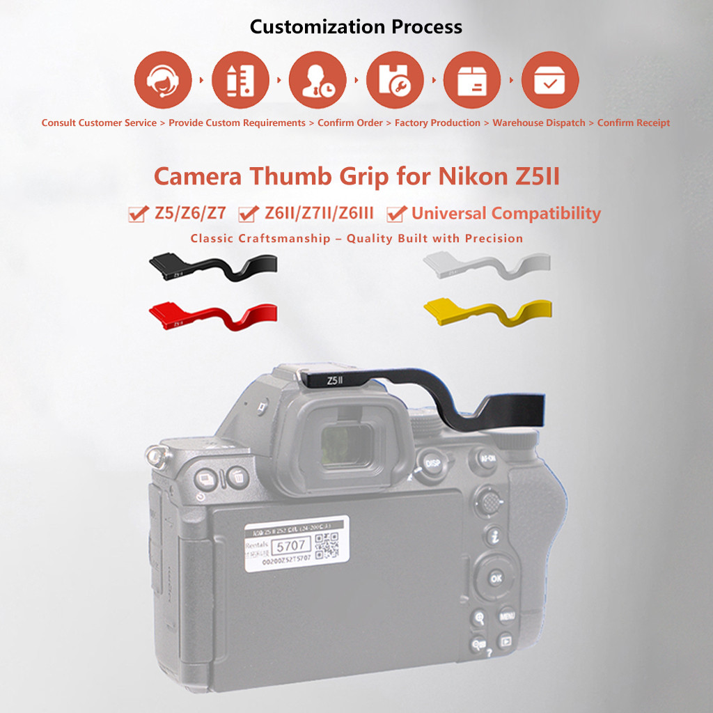 Z5II โลหะ Thumbs Up Grip Hand Grip สําหรับ Nikon Z5 Z6 Z7 Z5II Z6II Z7II Z6III อุปกรณ์เสริมสําหรับกล