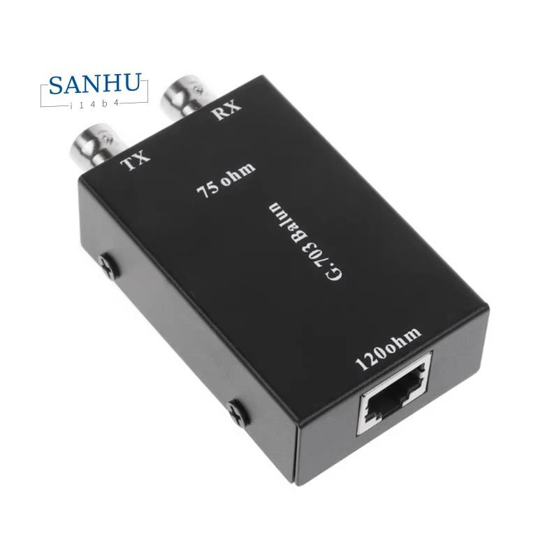 2.048Mbps G703 Coaxial BNC to RJ45 Transmitter E1 Converter Balance to Unbalance 75 Ohm to 120 Ohm I