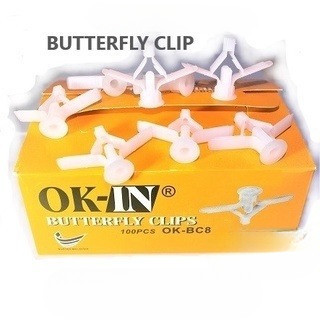 OK-IN ไนลอนผีเสื้อปลั๊กผนังสําหรับ Hollow Partition Wall เพดานพลาสเตอร์สกรูปลั๊ก Fastener Anchor Bol