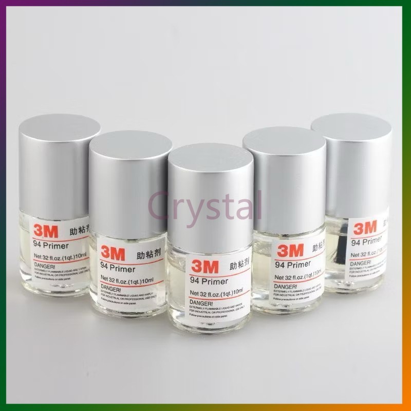 Crystal 10ml 3M Primer 94 แท้ น้ำยาไพรเมอร์ ช่วยประสานกาว2หน้าให้ติดแน่นยิ่งขึ้นกว่าเดิม ไม่ทำลายสีรถ