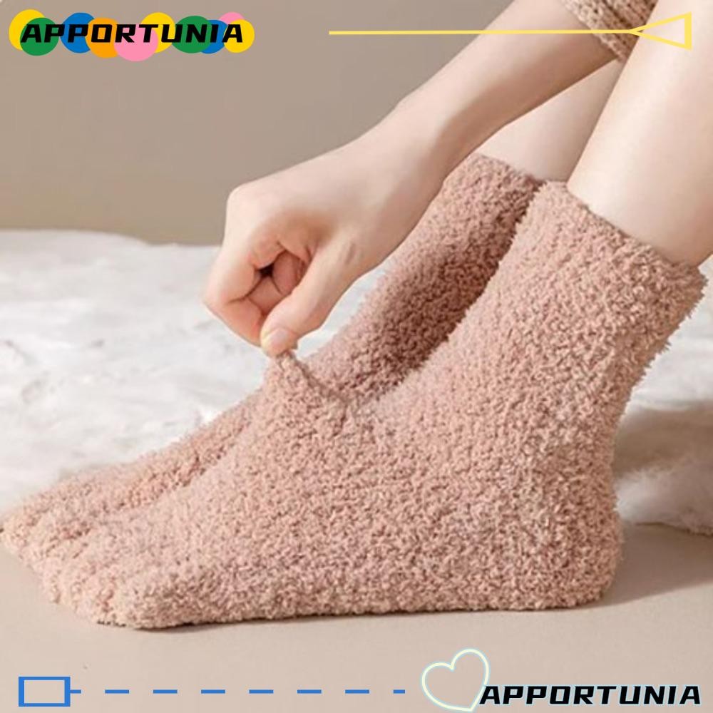 APPORTUNIA Warm Fuzzy Five Toe Sock นุ่มและเป็นมิตรกับผิว WARM Soft Fluffy Cozy หนาถุงเท้าความร้อน,ป