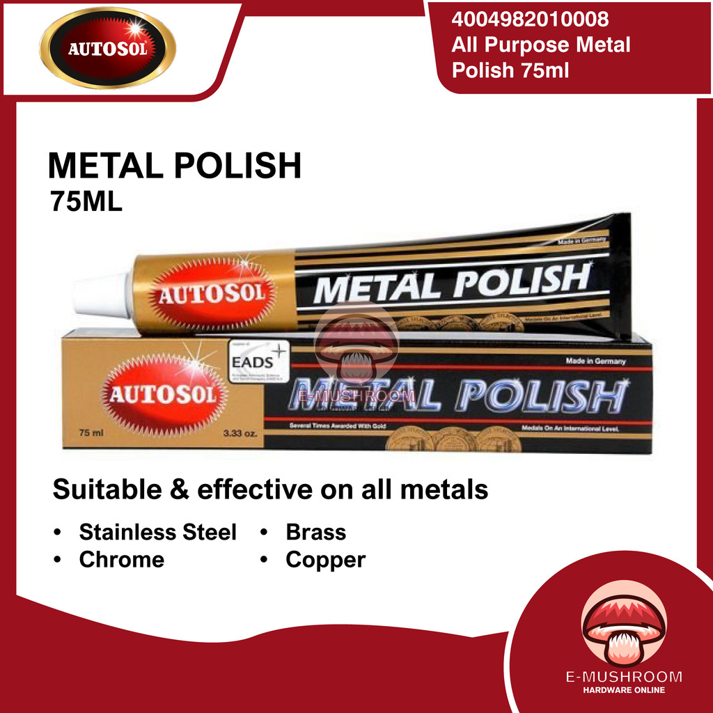 Autosol Metal Polish Paste 75ml Autosol Polish Autosol Stainless Steel All Metal Polish