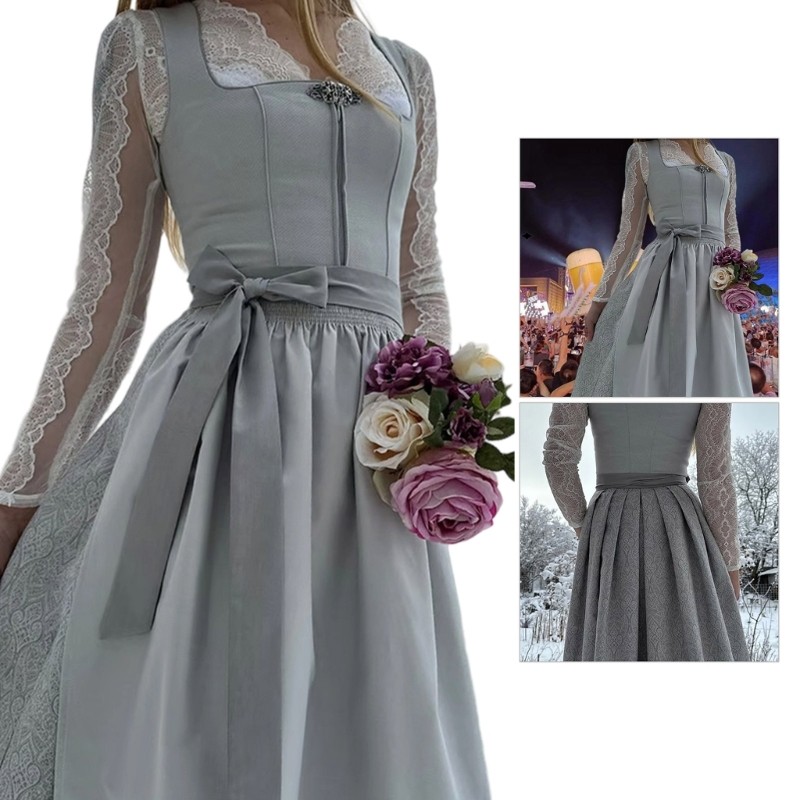 GOO German Baaries Oktoberfest Dirndl ชุดเดรส Oktoberfest เครื่องแต่งกายสําหรับผู้หญิง