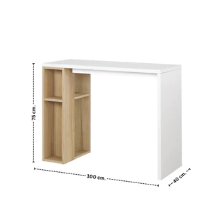Koncept Furniture โต๊ะทำงาน รุ่น Floxi ขนาด 100 ซม. สีขาว (100x40x75 ซม.) แบรนด์ KONCEPT FURNITURE