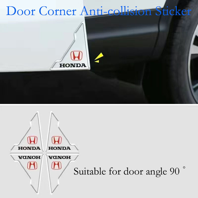 ประตูรถมุมป้องกันการชนกันฝาครอบกาวโปร่งใสวางฝาครอบป้องกันเหมาะสําหรับ Honda Civic Fk7 Fit Fk2 Mugen 