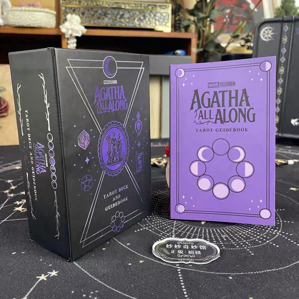 78-card Agatha All Along Tarot Deck สําหรับผู้เริ่มต้นเล่นจิตวิญญาณแบบพกพาสําหรับเกมกระดานปาร์ตี้ so
