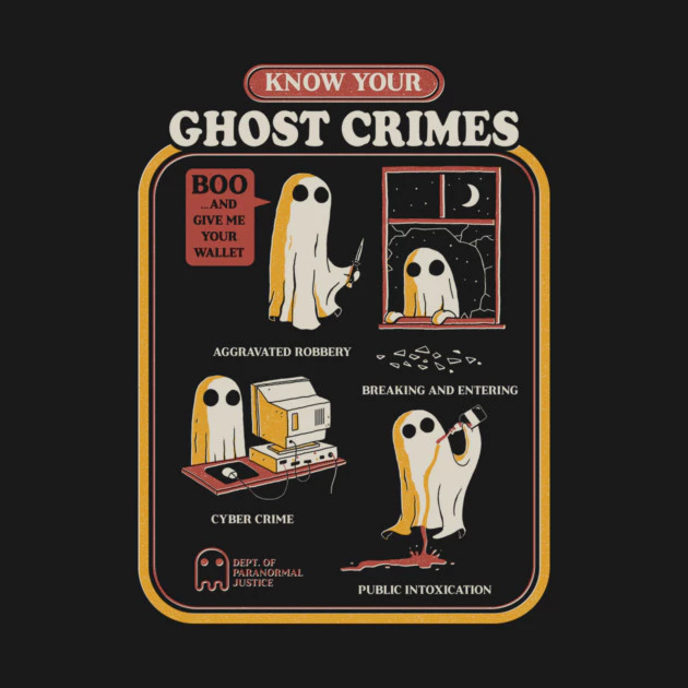 เสื้อยืด Vintage Ghost Crimes คอกลม thumbnail 9