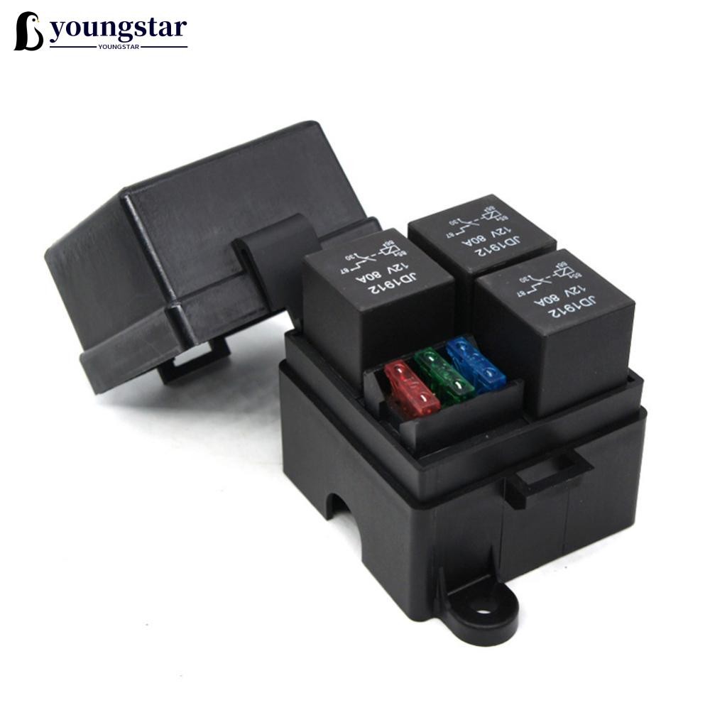 YOUNGSTAR DC12V/24V รถยนต์รถบรรทุก 3 Way ฟิวส์ผู้ถือรีเลย์วงจรฟิวส์ผู้ถือรีเลย์ 4-Pin หรือ 5-Pin 40A
