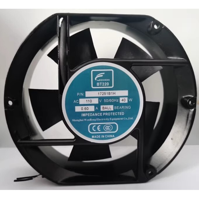 ยี่ห้อใหม่ของแท้ WIHEE BT220 17251B1H 110V 0.60 40W 17CM พัดลมระบายความร้อน
