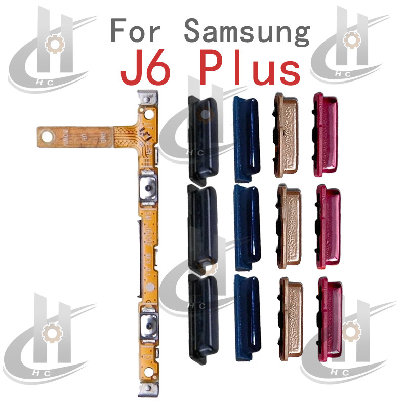 สําหรับ Samsung Galaxy J6 Plus 2018 J610 ปุ่มสายไฟ Flex Cable Keys ปุ่มปิดระดับเสียงขึ้นและลงปุ่มด้านข้างอะไหล่ทดแทน