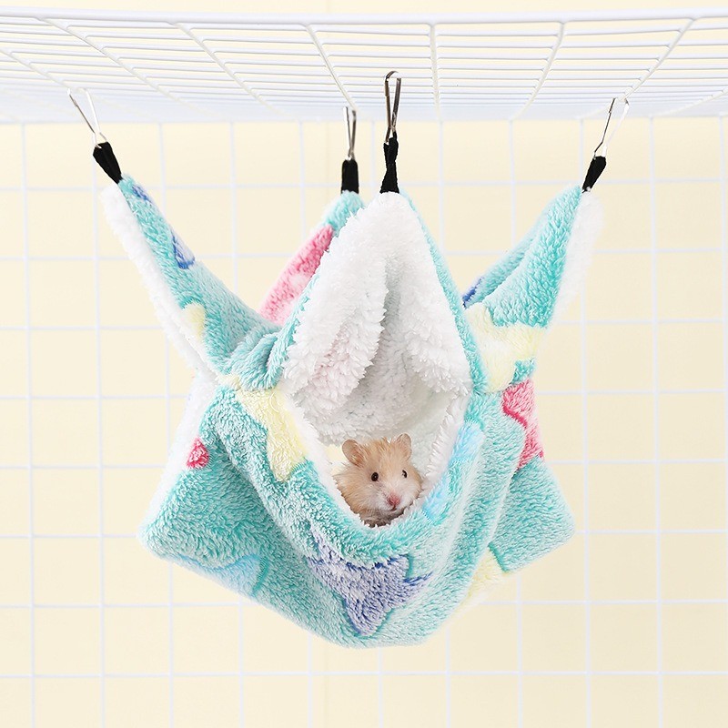 Double Skin-Friendly Flannel Pet Hammock My Neighbor Totoro กระรอกกระรอกนกแก้วน้ําผึ้งเครื่องร่อน Universal Warm Nest