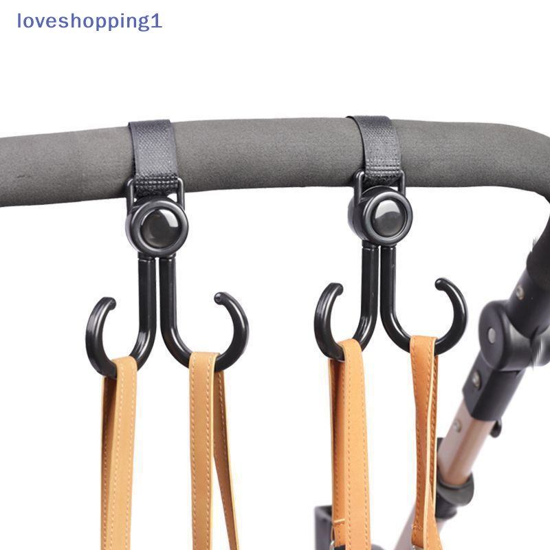 Loveshopping 1/2 ชิ้นรถเข็นเด็กทารกตะขอคู่ al Hook สําหรับจักรยานรถยนต์ไฟฟ้ารถจักรยานยนต์สกู๊ตเตอร์หมุนตะขอเก็บ TH
