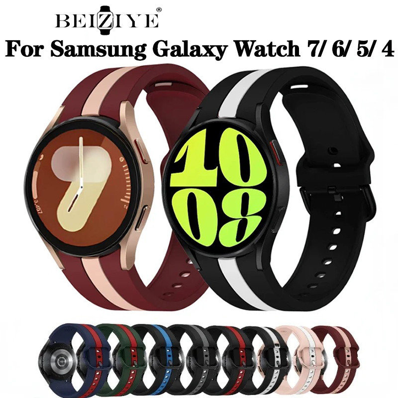 No Gap สายซิลิโคนสําหรับ Samsung Galaxy Watch 7/6/5/4 44 มม.40 มม.5 Pro 45 มม.สร้อยข้อมือสําหรับนาฬิกา 6 คลาสสิก 47 มม.43 มม.สร้อยข้อมืออุปกรณ์เสริม