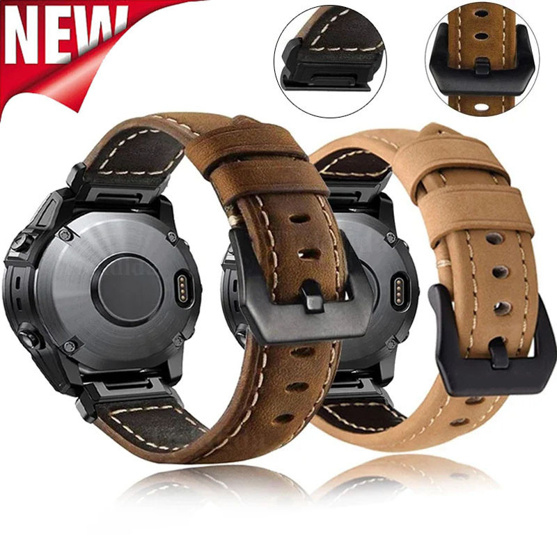 22 มม.26 มม.QuickFit Band สายนาฬิกาหนังสําหรับ Garmin Fenix 7 7X Pro 6 6X Pro 5 5XPlus Epix Pro Gen2 Approach S70 47 มม.สร้อยข้อมือ
